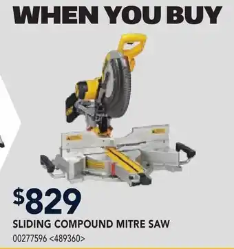 RONA DEWALT SLIDING COMPOUND MITRE SAW offer