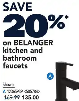 RONA BELANGER kitchen and bathroom faucets offer