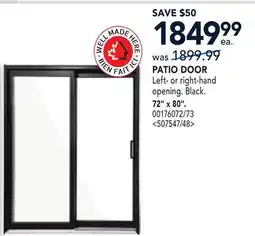 RONA PATIO DOOR offer