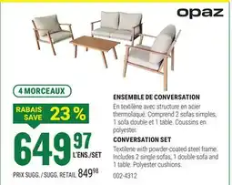 BMR ENSEMBLE DE CONVERSATION offer