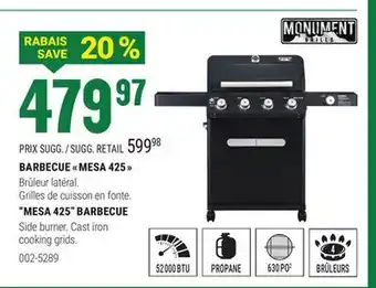 BMR BARBECUE MESA 425 offer