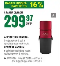 BMR ASPIRATEUR CENTRAL offer