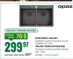 BMR ÉVIER DOUBLE MALAWI offer
