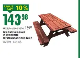 BMR TABLE DE PIQUE-NIQUE EN BOIS TRAITÉ offer