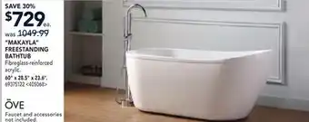 RONA MAKAYLA FREESTANDING BATHTUB offer