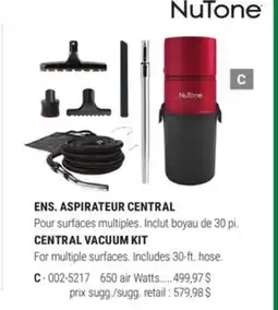 BMR ENS. ASPIRATEUR CENTRAL offer