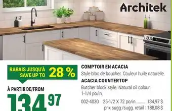 BMR COMPTOIR EN ACACIA offer