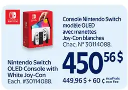 Walmart Nintendo Switch OLED Console With White Joy-Con offer