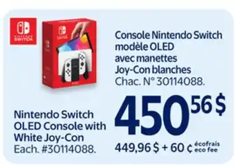 Walmart Nintendo Switch OLED Console With White Joy-Con offer