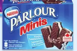 Walmart Parlour Creamy Pops 12 x 60 mL or Minis Vanilla Sandwiches 12 x 63 mL offer