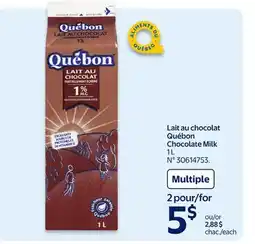 Walmart Québon Chocolate Milk offer