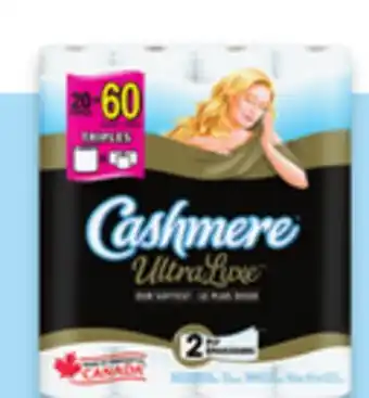 Walmart Cashmere Bathroom Tissue UltraLuxe 20 = 60.198 Sheets per Roll offer