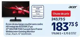 Walmart 27 ED27OR FHD Curved Zero Frame Widescreen Gaming Monitor offer