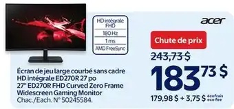 Walmart 27 ED27OR FHD Curved Zero Frame Widescreen Gaming Monitor offer