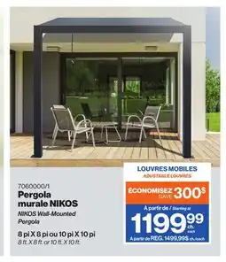 Patrick Morin NIKOS Wall-Mounted Pergola offer