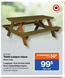 Patrick Morin Picnic Table offer