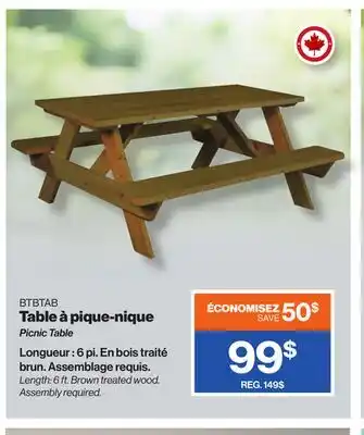 Patrick Morin Picnic Table offer
