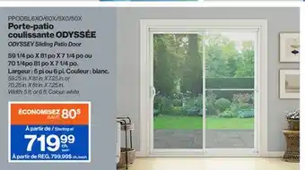 Patrick Morin ODYSSEY Sliding Patio Door offer