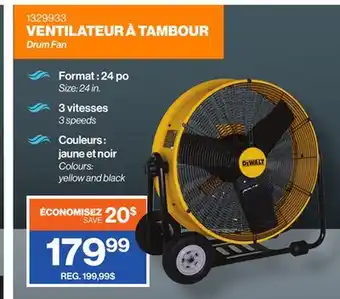 Patrick Morin DEWALT Drum Fan, Speed Control, 24 in offer