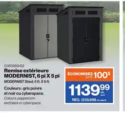 Patrick Morin MODERNIST Storage Shed, Peppercorn and Black, 6 ft. X 5 ft offer