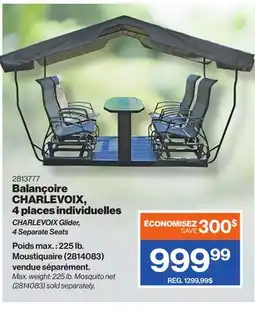Patrick Morin CHARLEVOIX Glider, 4 Separate Seats offer