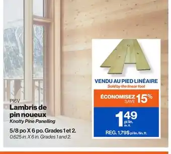 Patrick Morin Knotty Pine Panelling offer