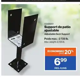 Patrick Morin Adjustable Deck Support offer