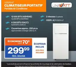 Patrick Morin UNIWATT Portable Air Conditioner offer