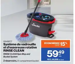 Patrick Morin RINSE CLEAN Spin Mop and Bucket System offer