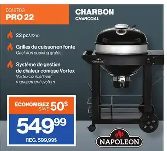 Patrick Morin NAPOLEON PRO22 Charcoal Grill with Cart offer