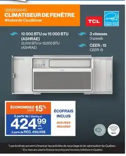 Patrick Morin TCL Window Air Conditioner, Q-SERIE, 12 000 BTU offer