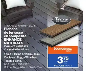 Patrick Morin ENHANCE NATURALS Composite Deck Board offer