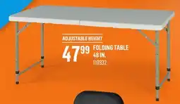 Canac Folding Table 48 in offer