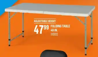 Canac Folding Table 48 in offer