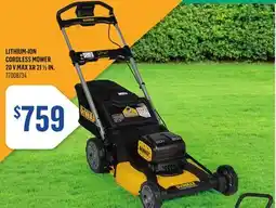 Canac LITHIUM-ION CORDLESS MOWER 20 V MAX XR 21 1/2 IN offer