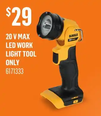 Canac 20 V MAX LED WORK LIGHT TOOL ONLY offer