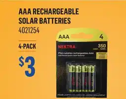 Canac AAA Rechargeable Solar Batteries offer
