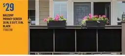 Canac Balcony Privacy Screen 30 in. x 15 ft. 11 in offer