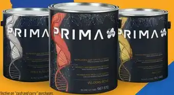 Canac Prima Flat Interior Latex Paint Ultimate White 3.78 L offer
