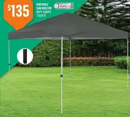 Canac PORTABLE SUN SHELTER 10 FT. X 10 FT offer