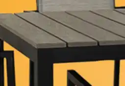 Canac Rectangular Aluminum and Composite Wood Garden Table 37 in. x 63 in offer