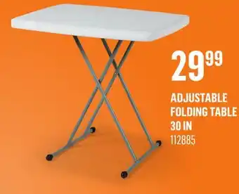 Canac ADJUSTABLE FOLDING TABLE 30 IN offer