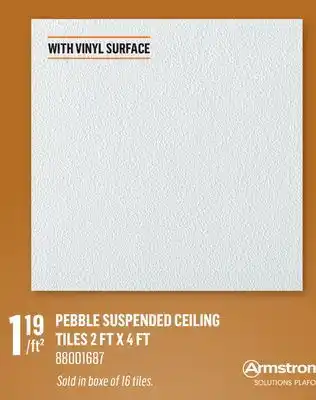 Canac Pebble Suspended Ceiling Tiles 2 ft x 4 ft offer