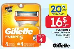 Rossy Gillette FUSHION 5 Razor blades offer