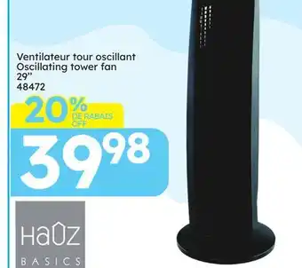 Rossy Oscillating tower fan offer