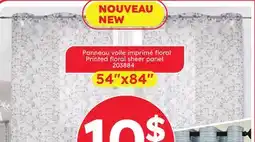 Rossy voile imprimé floral sheer panel offer