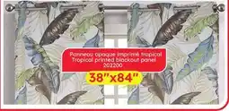 Rossy Panneau opaque imprimé tropical Tropical printed blackout panel offer
