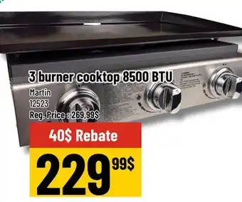 Mayrand 3 Burner Cooktop 8500 btu offer