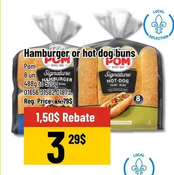 Mayrand Hamburger or hot dog buns Pom 488g to 520g offer