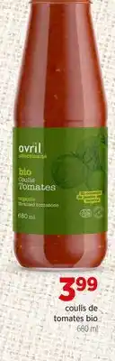 Avril Coulis de tomates bio offer